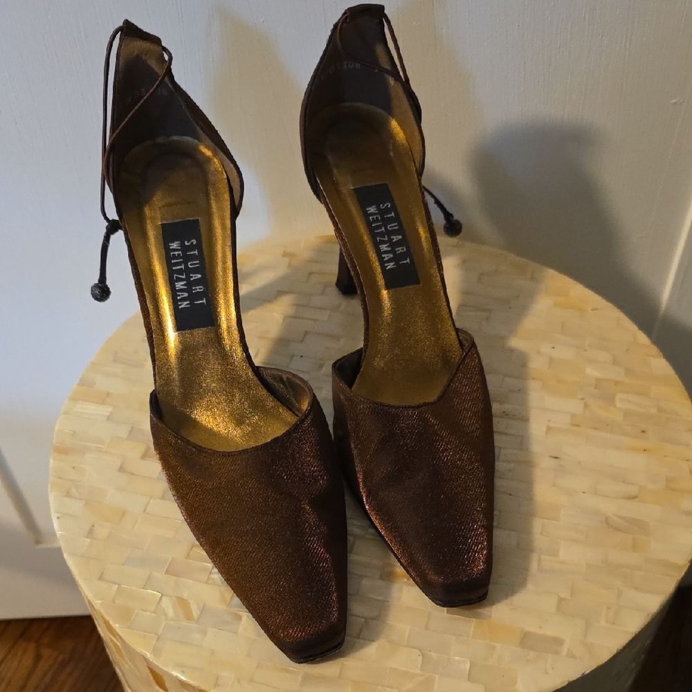 Stuart Weitzman Bronze Heels